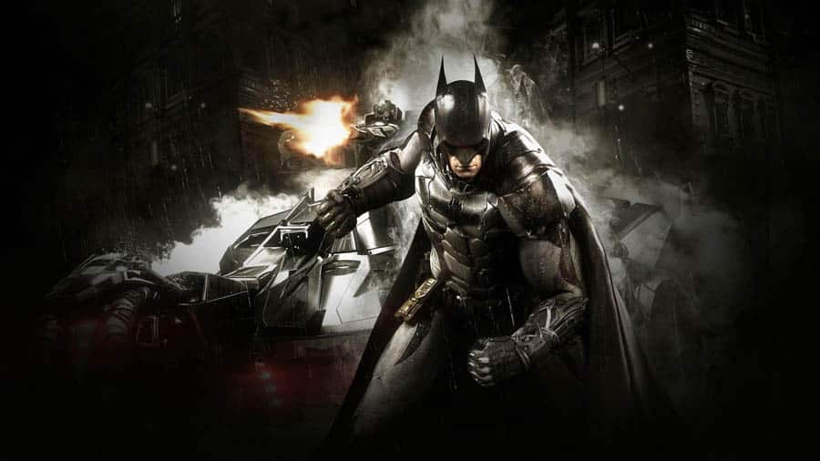 A wallpaper of Batman: Arkham Knight, one of the best batman games for mac.