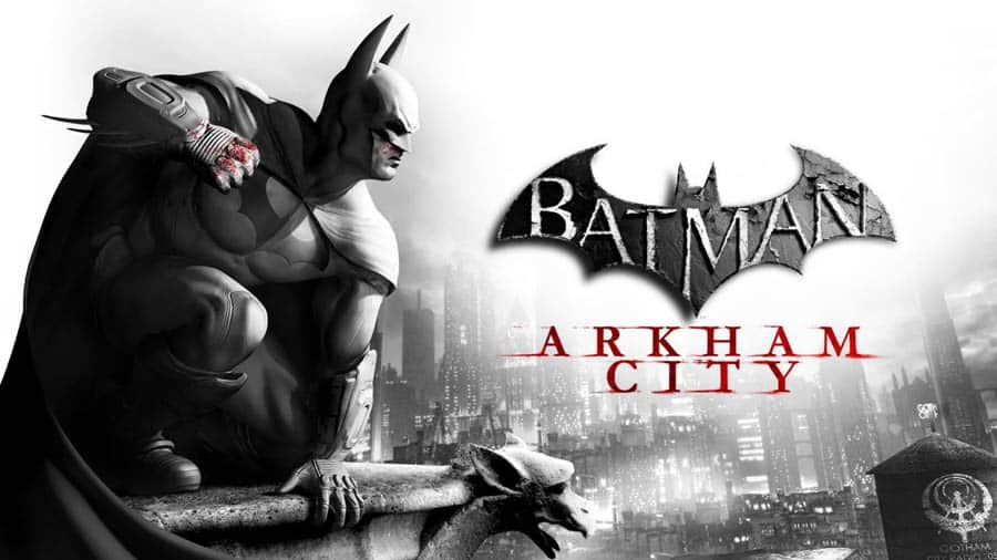 The official wallpaper of Batman: Arkham City, one of the best batman games for ps5.