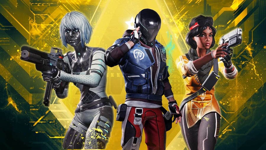 The Official Picture of Hyper Scape with its characters, One of best battle royale games for PS5.