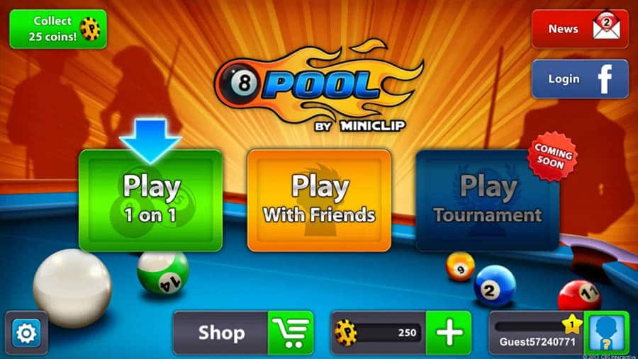 in-game Picture of 8 Ball Pool, One of best billiard games for Android.