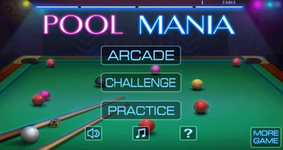 in game Picture of Pool Mania, One of best billiard games for Android.