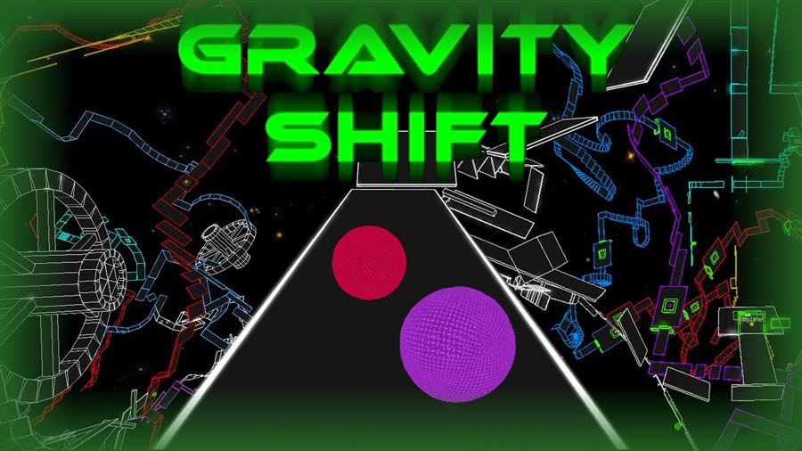 The official cover of Gravity Shift, one of the best brain games for Roblox.