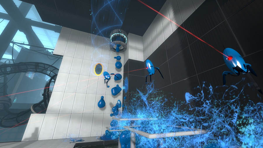 A picture of Portal 2, one of the best brain games for Steam.