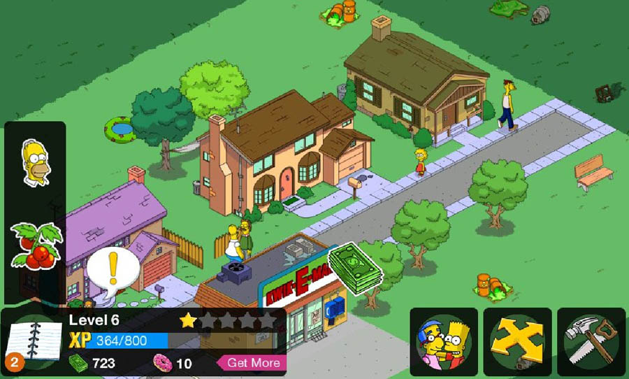 An official photo of The Simpsons: Tapped Out.