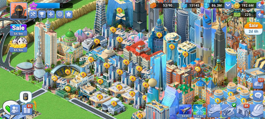 A picture of Megapolis, one of the best building games for chrombook.