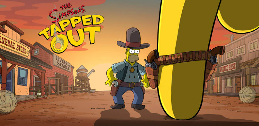 An official photo of The Simpsons: Tapped Out.