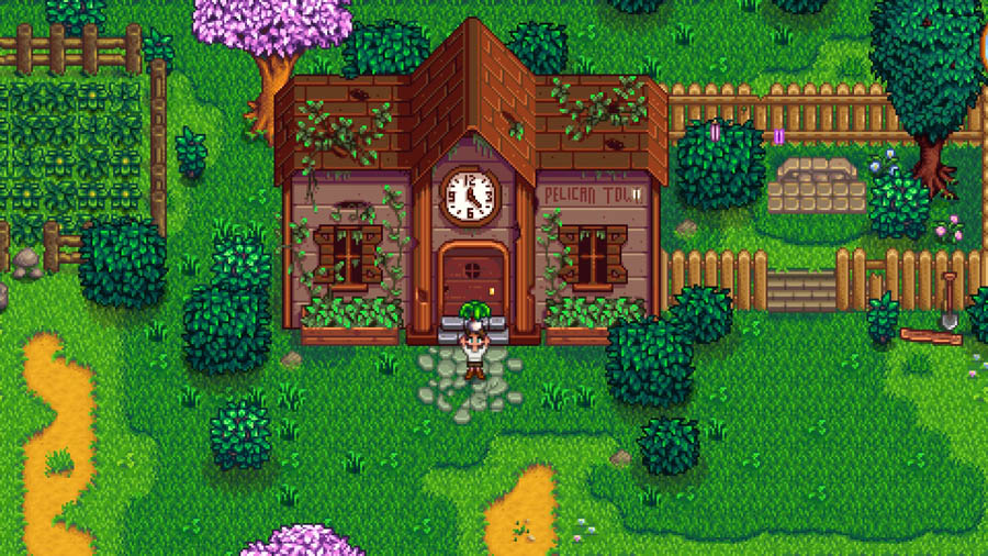 A main picture of Stardew Valley, one of the best building games for Mac.