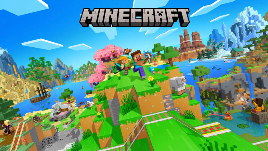 A picture of Minecraft, one of the best building games for PS4.