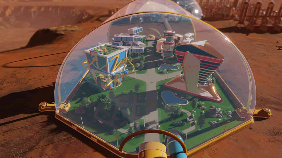 A picture of Surviving Mars, one of the best building games for PS5.