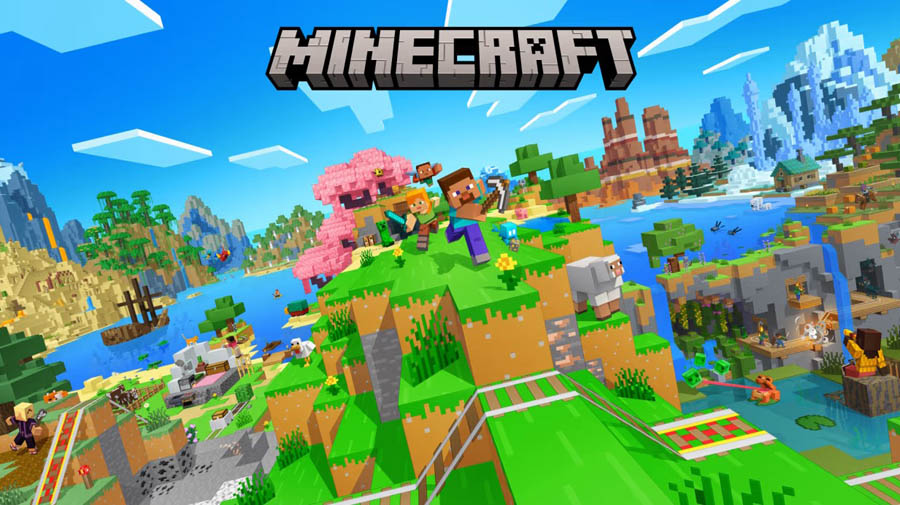 A picture of Minecraft, one of the best building games for Xbox.