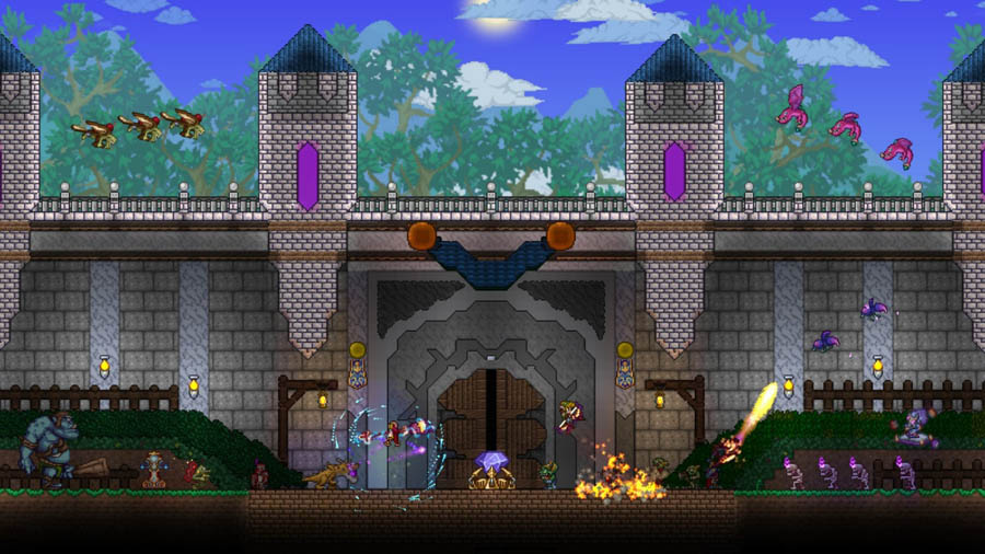 An official photo of Terraria, one of the best building games for Xbox.