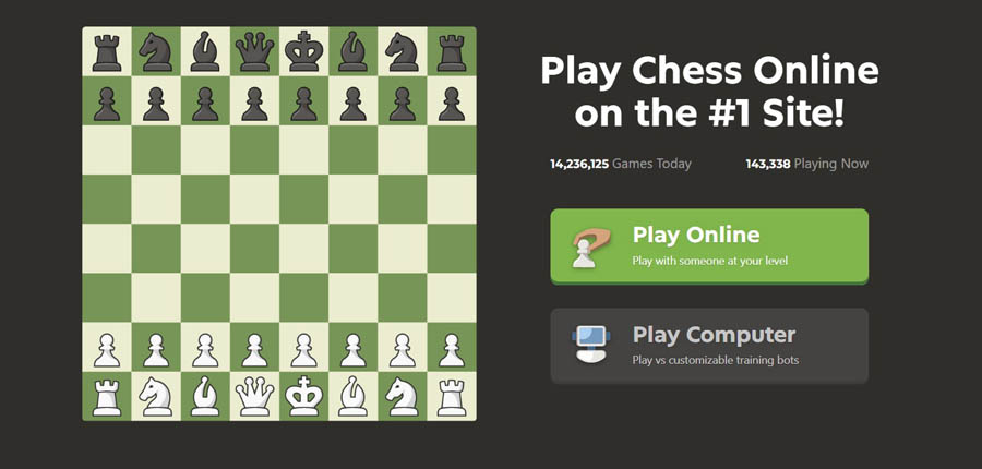 A picture of Chess.com, one of the best chess games for mac.