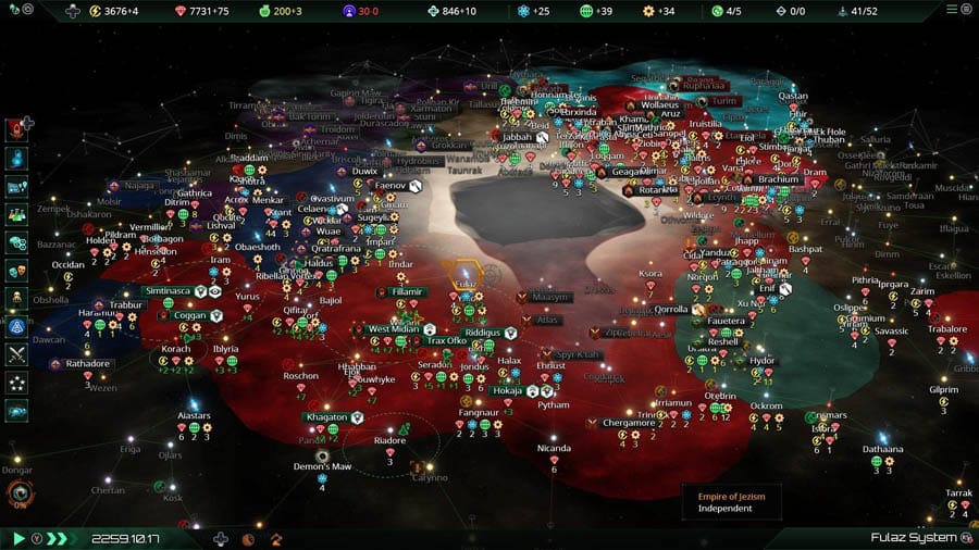 A main picture of Stellaris, one of the best civilization games for PS5.