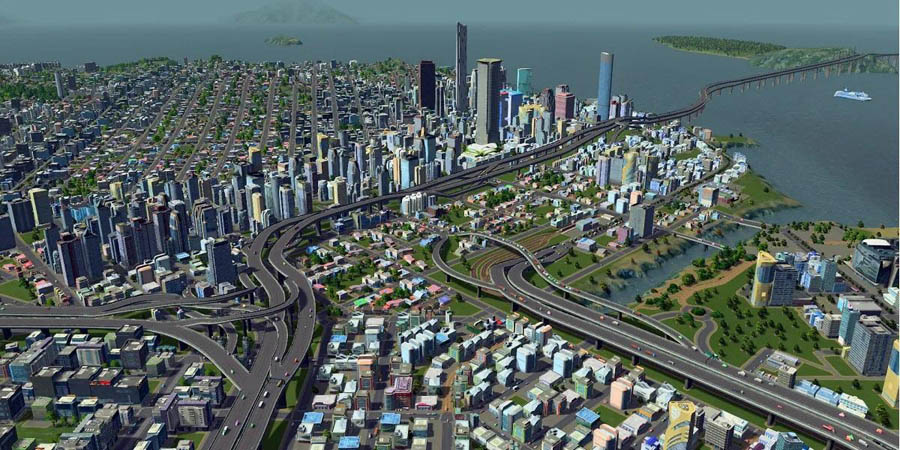 A main picture of Cities: Skylines, one of the best civilization games for PS5.