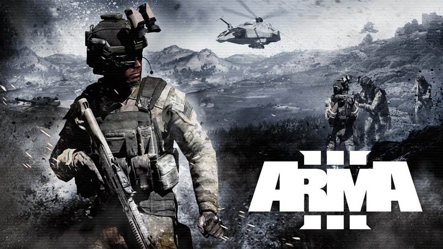 A wallpaper of Arma 3, one of the best commando games for PC.