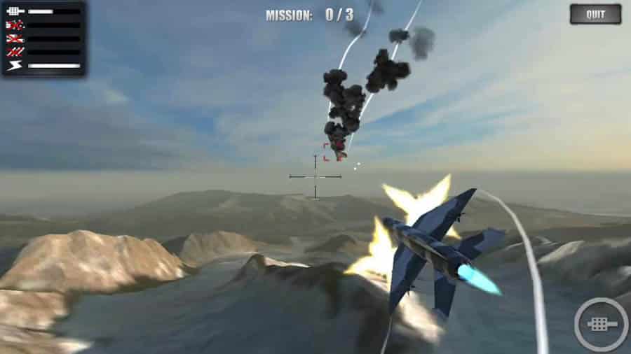 A picture of Call of Infinite Air Warfare, one of the best jet games for android.