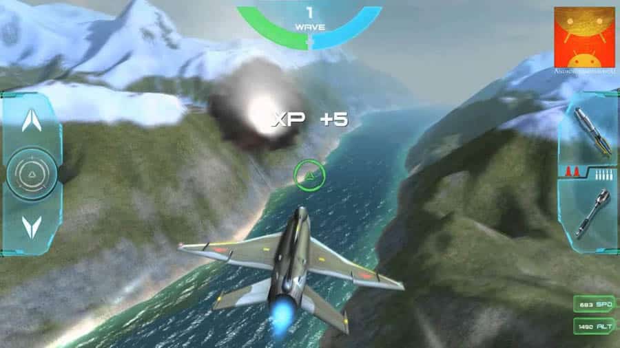 A picture of Air Combat Online, one of the best jet games for android.