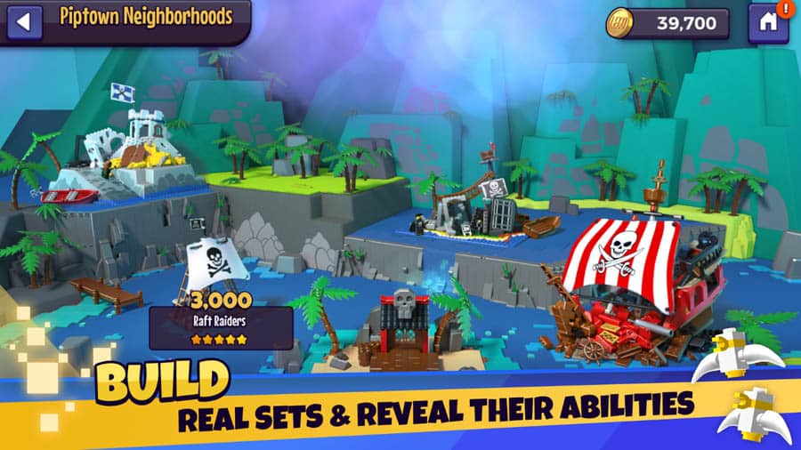 A main picture of LEGO Legacy: Heroes Unboxed, one of the best lego games for android.