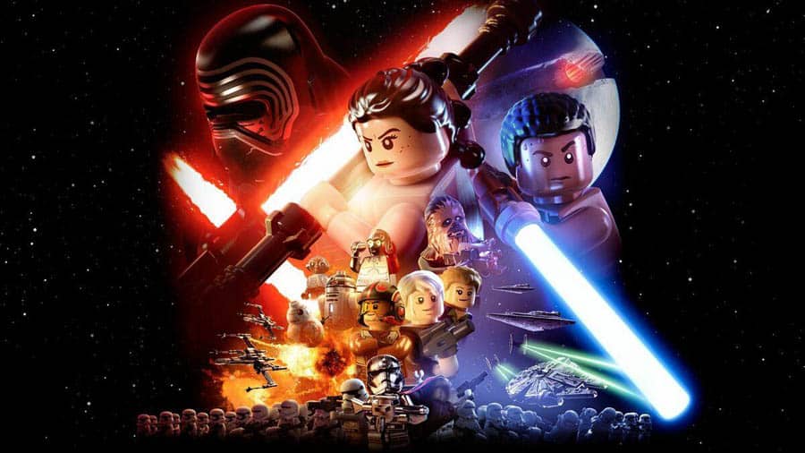 A main picture of LEGO Star Wars: TFA, one of the best lego games for android.