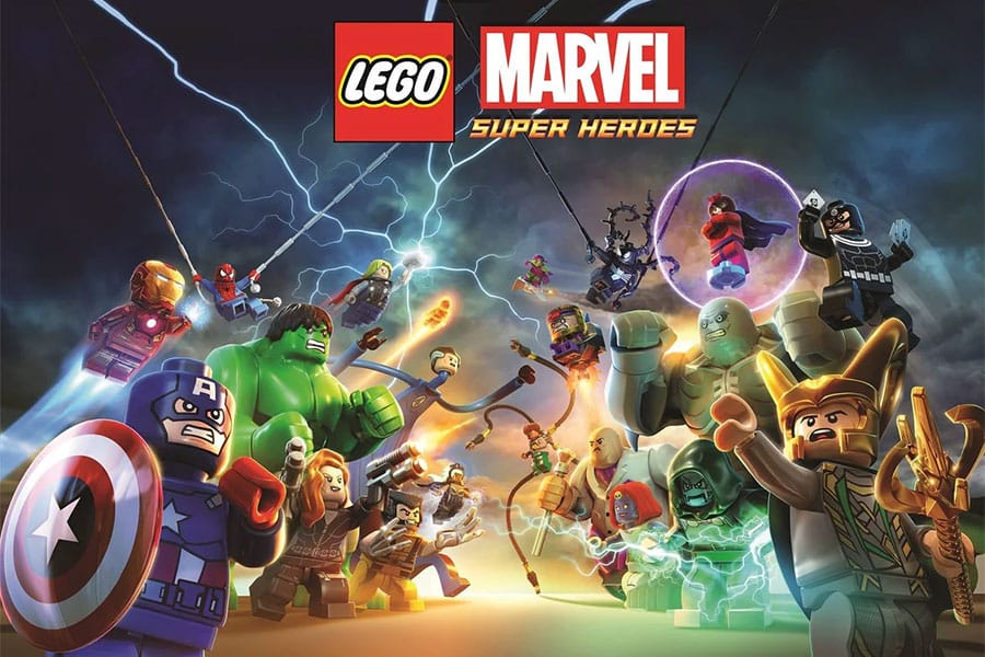 A wallpaper of LEGO Marvel Super Heroes, one of the best lego games for xbox.