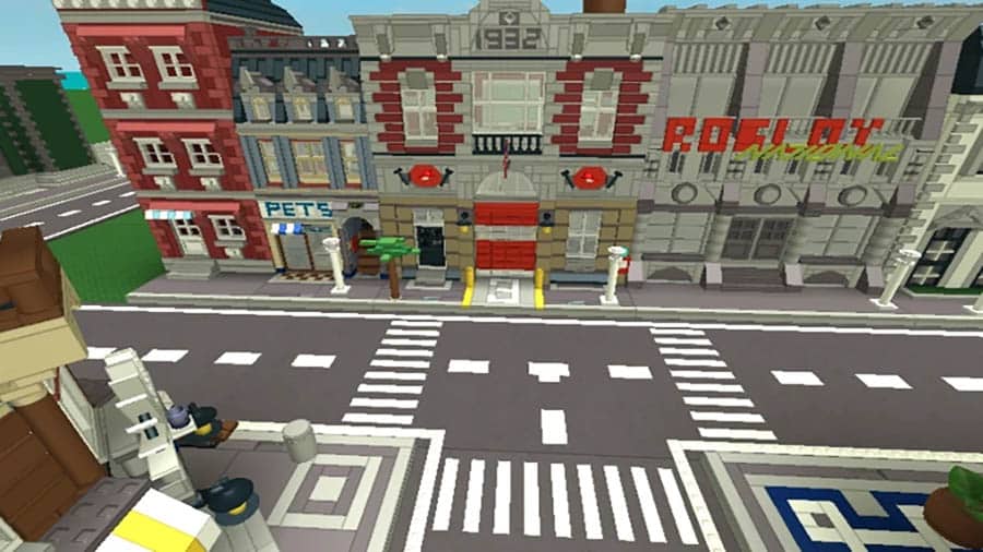 A wallpaper of LEGO City, one of the best Lego games for roblox.