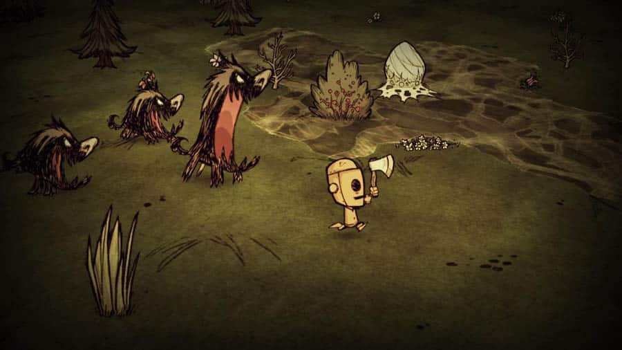 An official wallpaper of Don’t Starve, one of the best light games for pc.