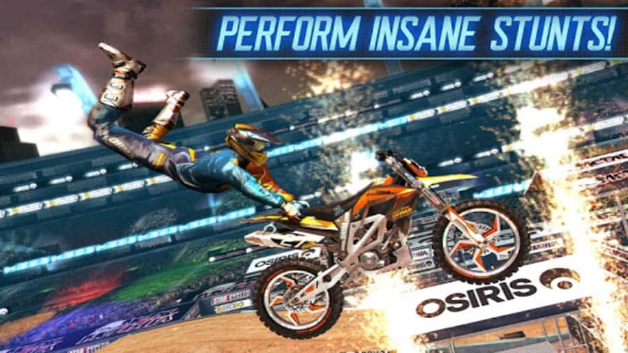 A picture of Motocross Meltdown, one of the best motorcycle games for android.