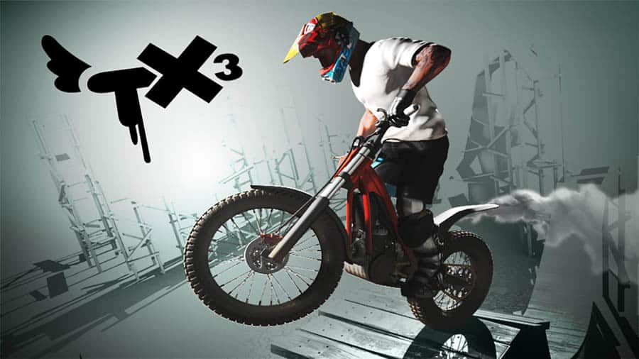 A wallpaper of Trial Xtreme 3, one of the best motorcycle games for android.