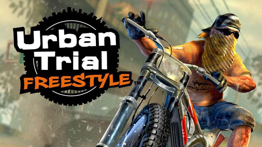 A wallpaper of Urban Trial Freestyle, one of the best motorcycle games for pc.