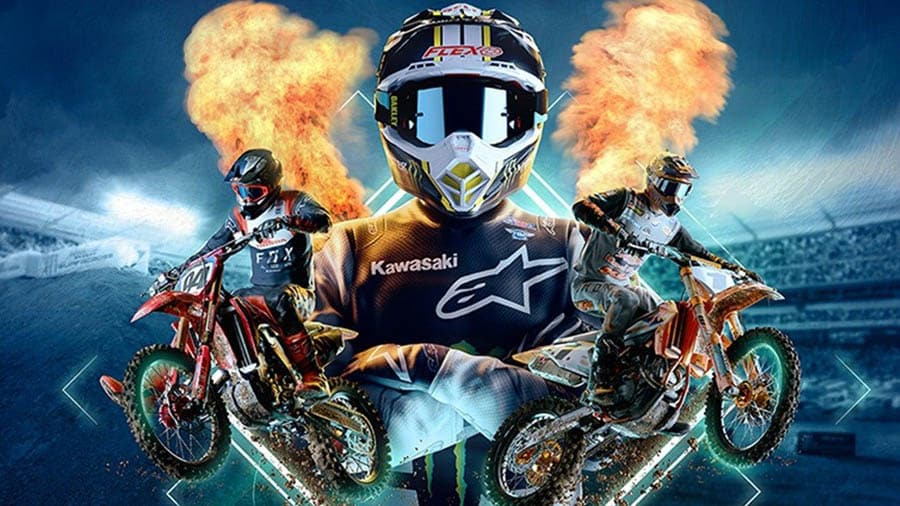 A wallpaper of Monster Energy Supercross.