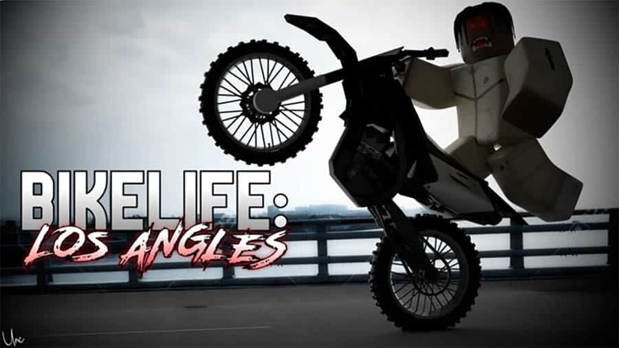 The official cover of Bike life: Los Angeles, one of the best motorcycle games for roblox.