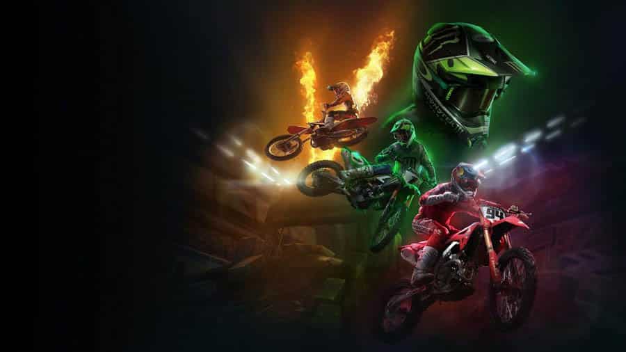 A wallpaper of Monster Energy Supercross.