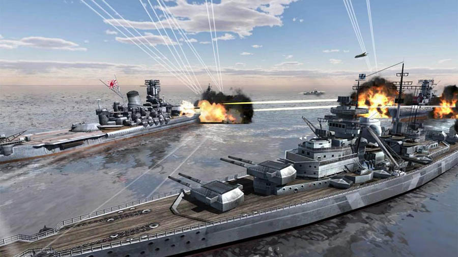 in-game Picture of World Warships Combat, One of Best Naval Games for Android.