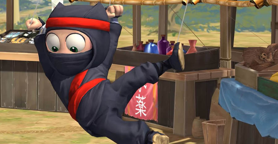 A wallpaper of Clumsy Ninja, one of the best Ninja games for Android.