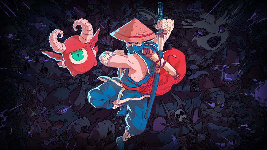 A wallpaper of The Messenger, one of the best ninja games for Mac.