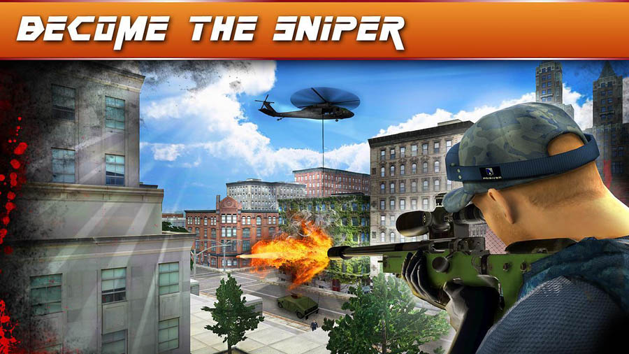 The Official Picture of Sniper Ops 3D with its character, One of best sniper game for ios.