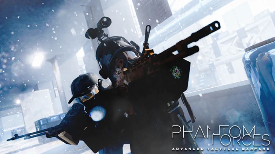 The Official Picture of Phantom Forces with its characters, One of best sniper game for Roblox.