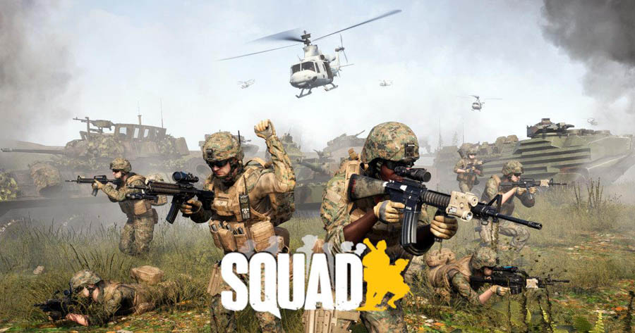 The Official Picture of Squad with its characters, One of best sniper game for Steam.