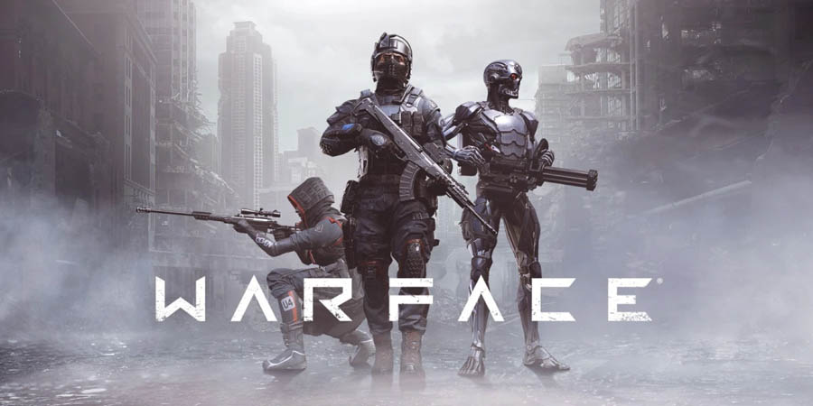 The Official Picture of Warface with its characters, One of best sniper game for switch.