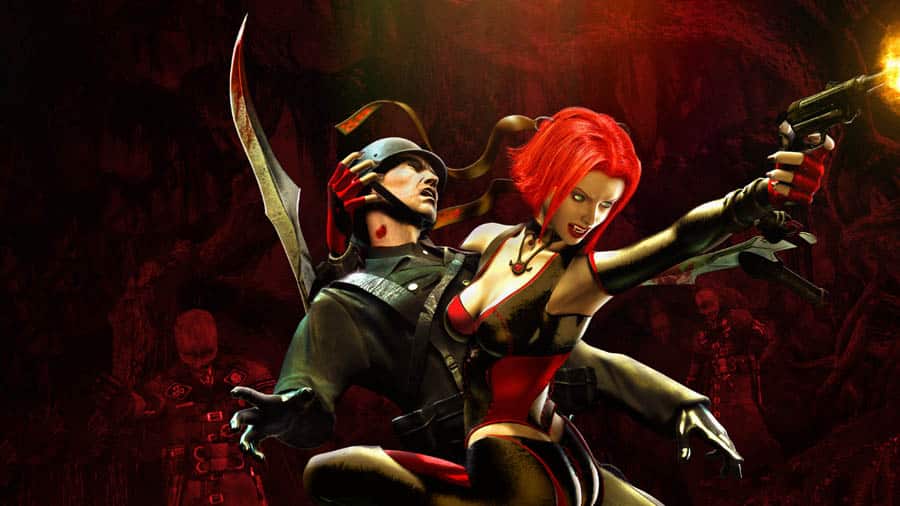 A wallpaper of BloodRayne, one of the best vampire games for Mac.