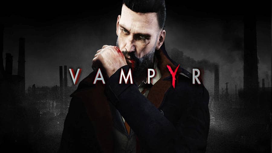 A wallpaper of Vampyr, one of the best vampire games for Steam.