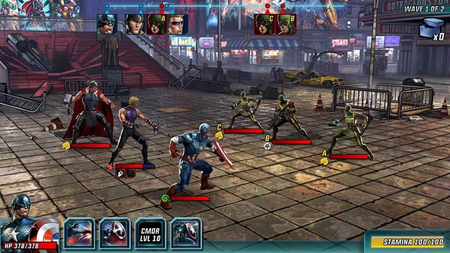 An official photo of Avengers Alliance 2, one of the best venom games for android