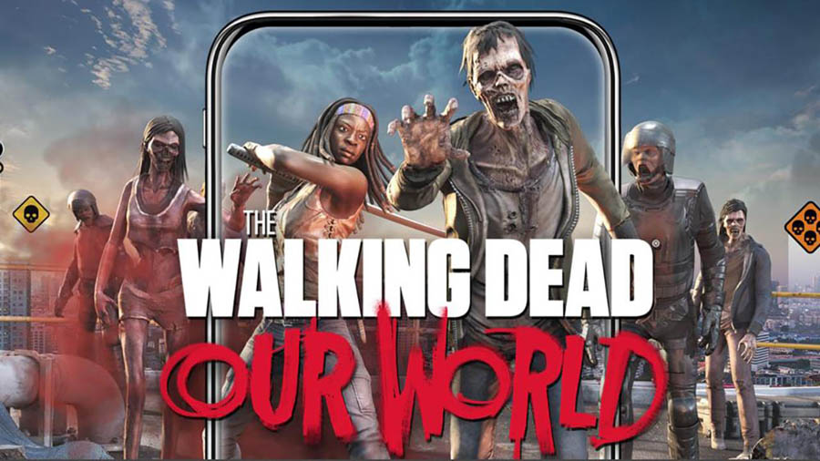 The Official Picture of The Walking Dead: Our World with its characters.