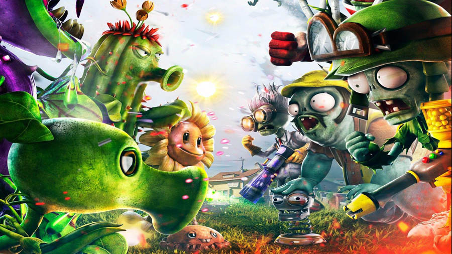 The Art of Plants vs. Zombies™ 2 with its characters.