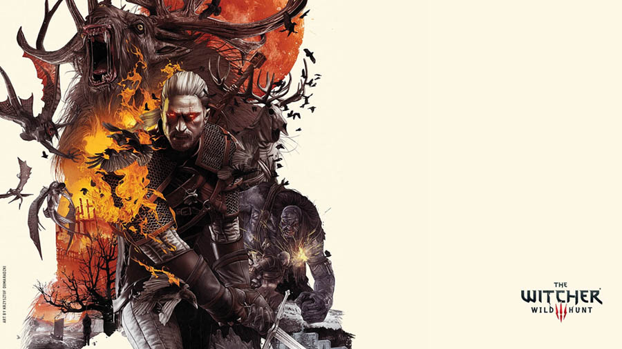 The Art of The Witcher 3: Wild Hunt with Geralt, One of 15 Steam Anti-Hero Games That Will Haunt You.