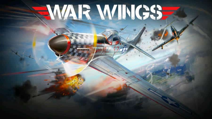 A wallpaper of War Wings, one of the best Air Force games for Android.