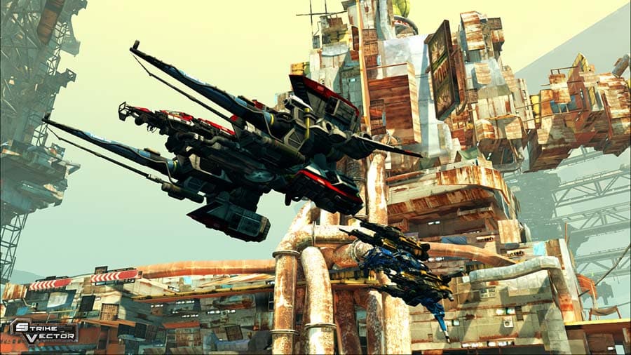 An official picture of Strike Vector EX, one of the best aircraft games for PS4.