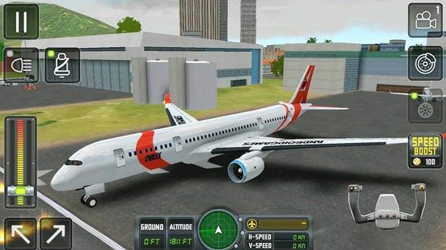 A picture of Flight Sim 2018, one of the best airport management games for iOS.