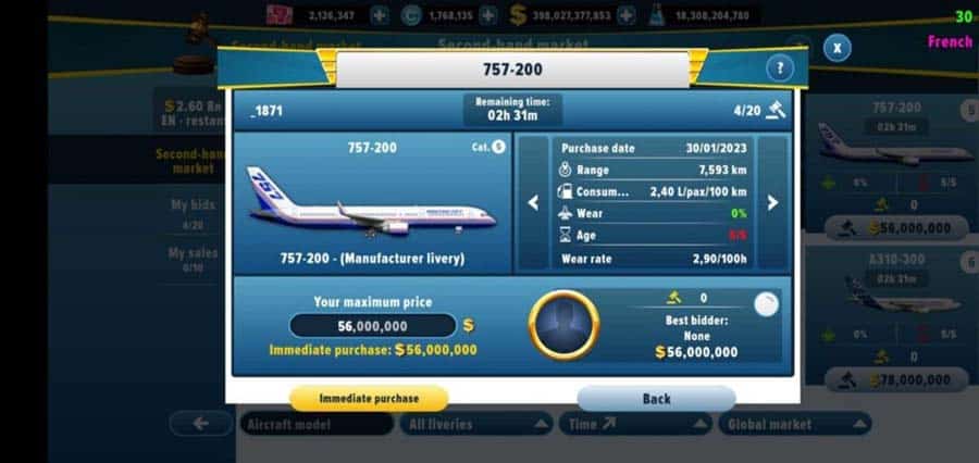 A picture of Airlines Manager: Tycoon 2021, one of the best airport management games for iOS.