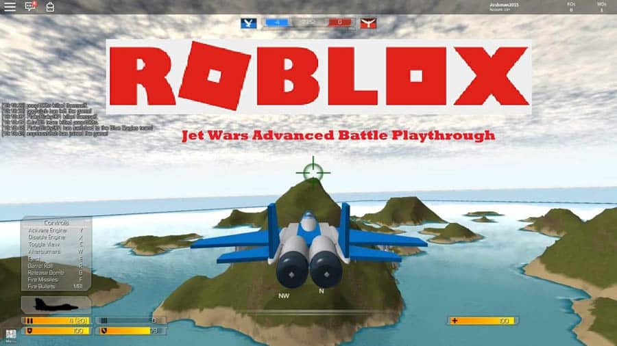 A picture of Jet Wars: Advanced Battle, one of the best airport management games for Roblox.